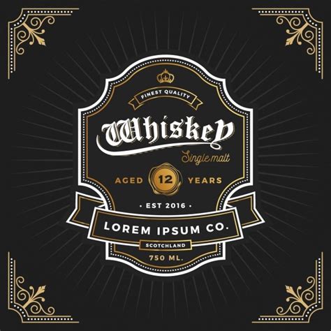 Blank Whiskey Label Svg