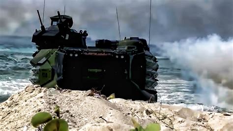 U.S. Marines Amphibious Landing Demonstration - YouTube