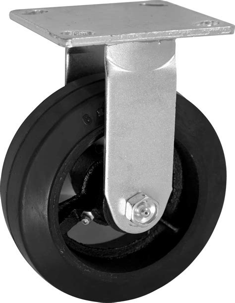 6″ Rigid Rubber Steel 4″ x 4-1/2″ Top Plate | Albion Allen Inc. | Casters and Wheels