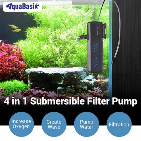 TheLAShop 4 in 1 Internal Fish Tank Filter 75 Gallon 12w 320Gph ...