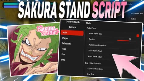 Sakura Stand script – (Autofarm mob, Teleports) - YouTube