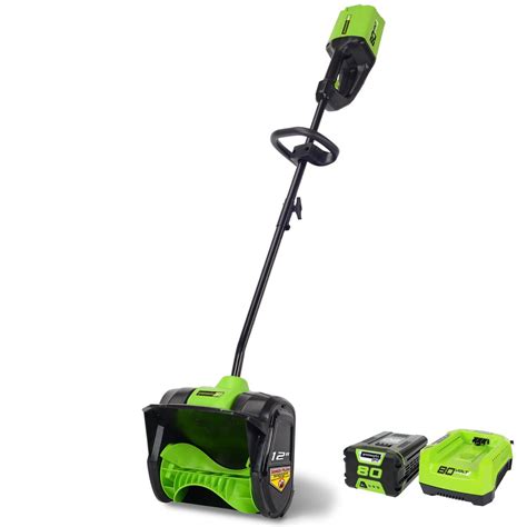 GreenWorks 2600602 Pro 80V 12" Snow Shovel with 2AH Battery and Charger ...