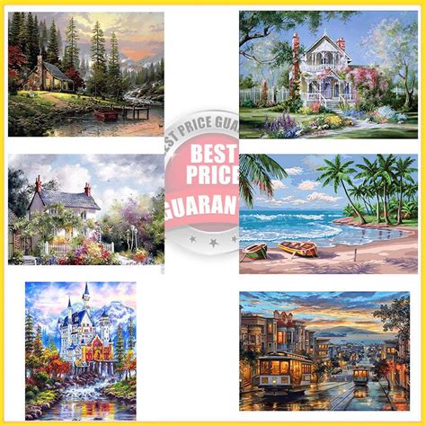 New Design Landscape 06 Painting By Number Kits Picture Oil Painting On ...