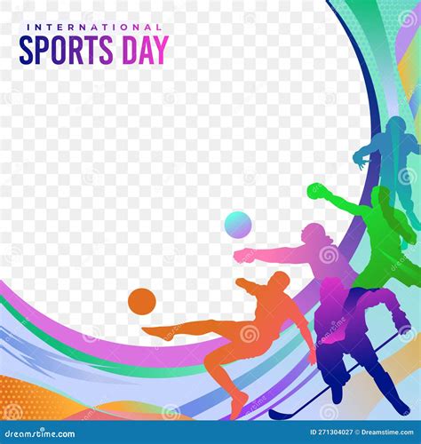 Sports Background Vector. International Sports Day Illustration, Graphic Design for the ...