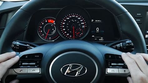 Steering wheel and Instrument Cluster in the 2022-2023 Hyundai Elantra - YouTube