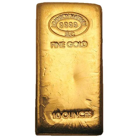 Buy 10 oz Johnson Matthey .9999 Gold Bars | JM Bullion™