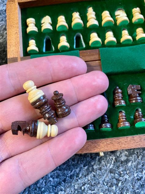 Mini Chess Set Travel Chess Set Magnetic Wooden Chess Sets - Etsy