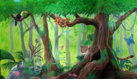 Free download Rainforest Mural by Kchan27 [1024x593] for your Desktop, Mobile & Tablet | Explore ...