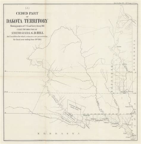 US Government, (A) Ceded Part of Dakota Territory, 1861 | The Map House