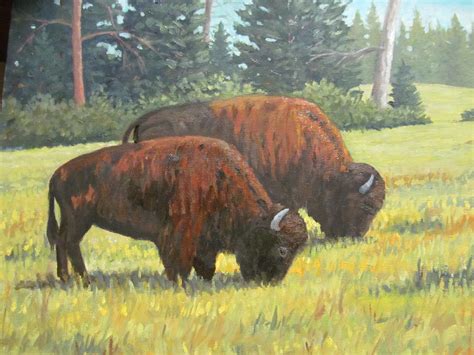 Douglas Clark, Texas Art: Bison Painting