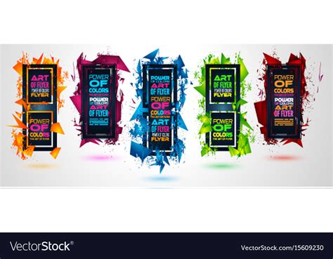 Futuristic frame art design with abstract shapes Vector Image