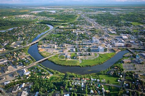 Aerial view of downtown Fairbanks | AlaskaPhotoGraphics.com | Alaska ...