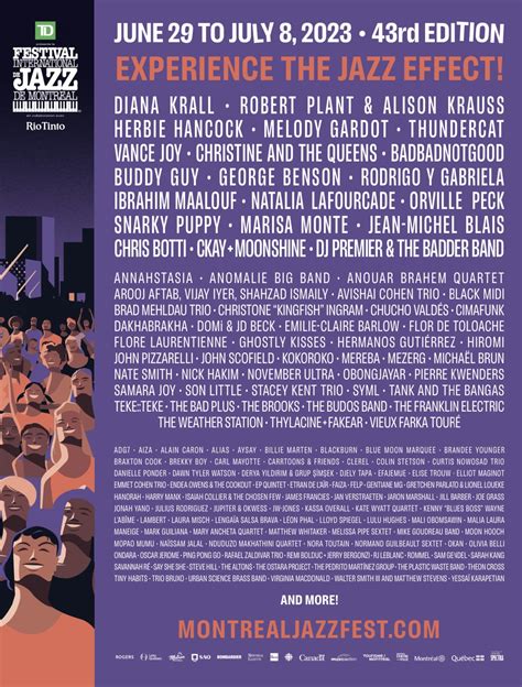 The 2023 Montreal Jazz Fest lineup has been announced