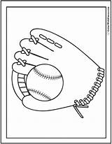 Baseball Glove Coloring Page For Kids Pages sketch template