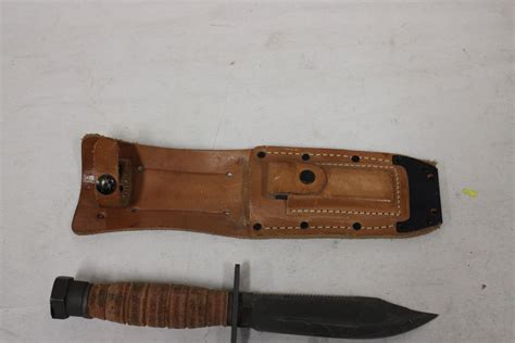 Military Knife (K Bar?) With Sheath