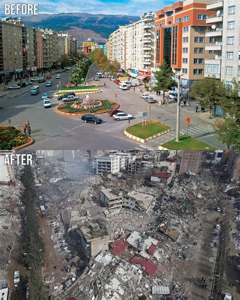 Photos Before and After Effects of the Devastating Earthquakes That Hit Turkey and Syria ...