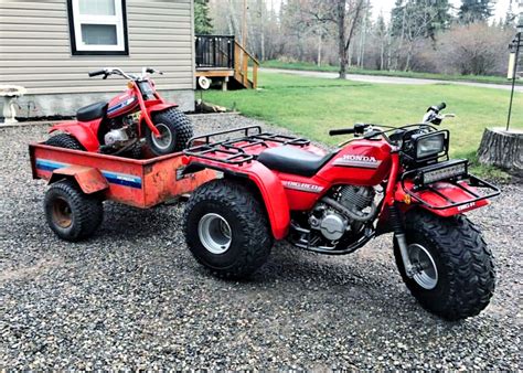 1985 Honda ATC250ES BIGRED, Hondaline Trailer, and 1981 Honda ATC70 | Honda trike, Trike ...