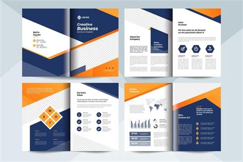 Download Creative business brochure layout template. Corporate business booklet design for free ...