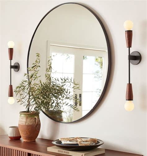 48" Oil-Rubbed Bronze Round Metal Framed Mirror | Rejuvenation Cafe ...