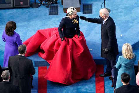 Lady Gaga Sings the National Anthem at the Inauguration of President ...