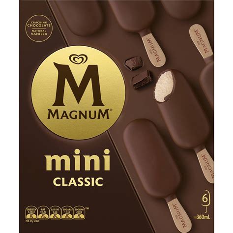 Calories in Magnum Mini Ice Cream Classic calcount