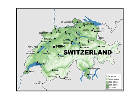 Switzerland Map - Guide of the World