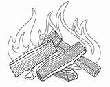 Coloring Pages Firewood sketch template