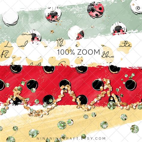 Ladybug Brush Strokes Clip Art Paint Brush Clipart by - Etsy