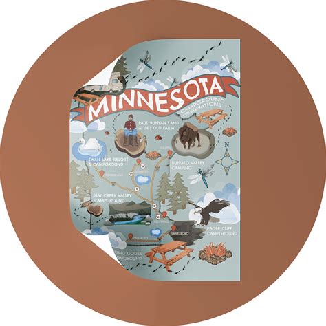 Minnesota Camping Map on Behance