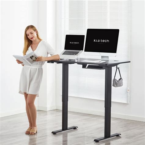 Buy KLG TECH Dual Motor Standing Desk Height Adjustable Electric, I ...