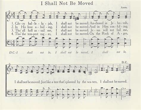 I Shall Not Be Moved | Christian song lyrics, Gospel song lyrics, Hymn ...