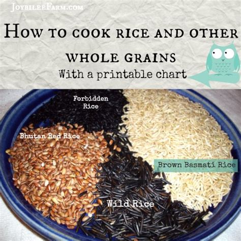 How to cook rice and other whole grains | Joybilee® Farm | DIY | Herbs ...