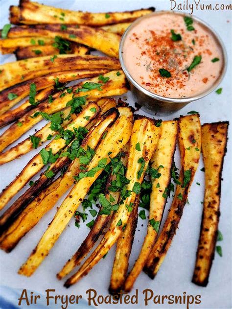 Air Fryer Roasted Parsnip with Garlic and Herbs - Daily Yum