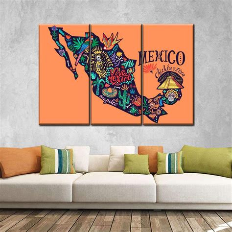 Viva Mexico Multi Panel Canvas Wall Art | Mexican wall decor, Mexican wall art, Mexican wall ...
