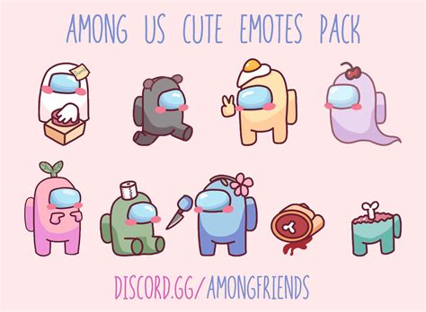 Cropped some cute among us emotes and turned into a pack. hope you like it! (read comments) : r ...