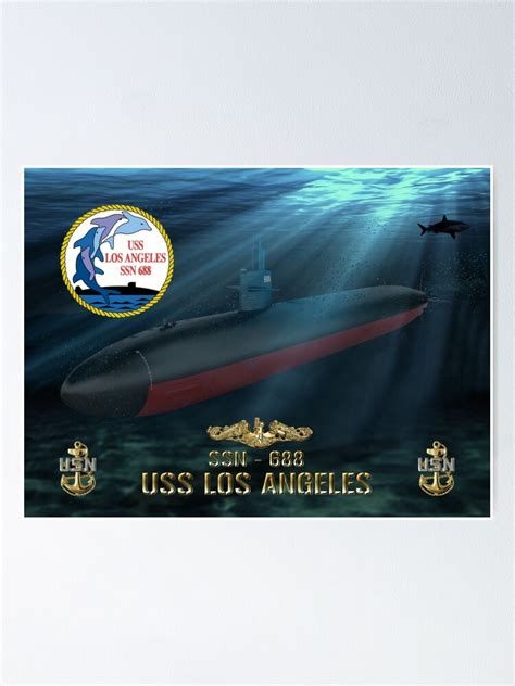 "SSN-688 USS Los Angeles" Poster for Sale by BasilBarfly | Redbubble