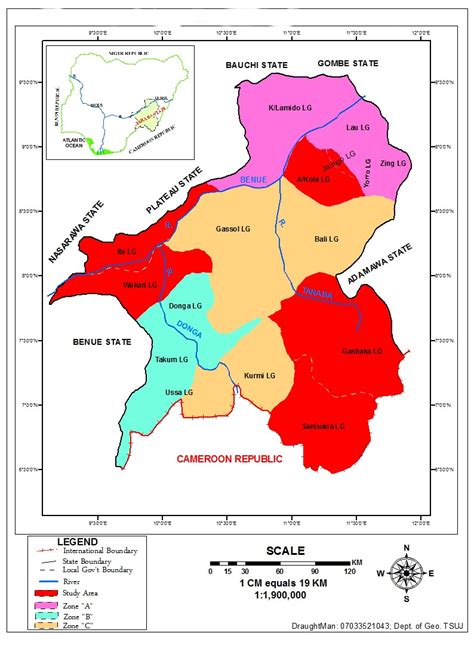 Map of Taraba State showing the study area | Download Scientific Diagram