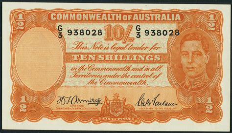 Australia 10 Shillings banknote 1942 King George VI|World Banknotes & Coins Pictures | Old Money ...