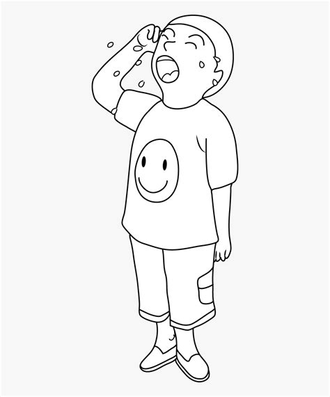 Crying Man Coloring Pages