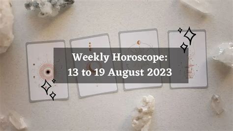 Weekly Horoscope: 13 to 19 August 2023 | Horoscope - Storizen