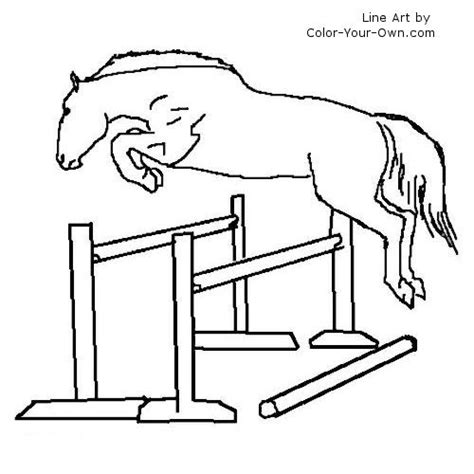 Printable Horses Jumping Coloring Pages - canvas-er