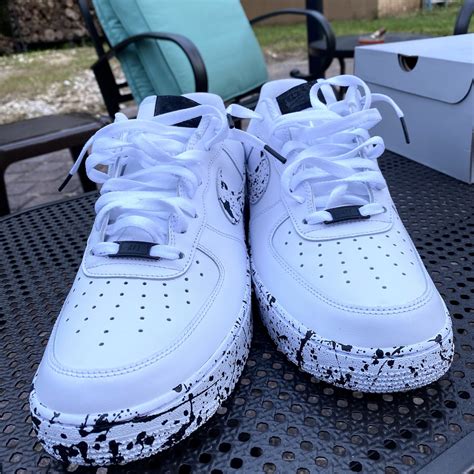 Custom Black and White AF1's | Etsy