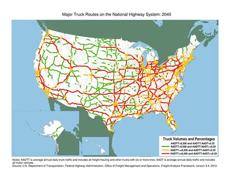 Major Truck Routes on the National Highway System: 2040 - FHWA Freight ...