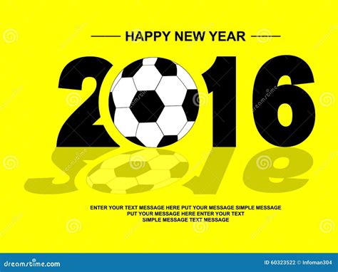 2016 HAPPY NEW YEAR FOOTBALL Stock Photo - Image: 60323522