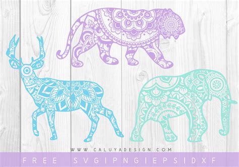 Free Mandala Animal SVG - CALUYA DESIGN