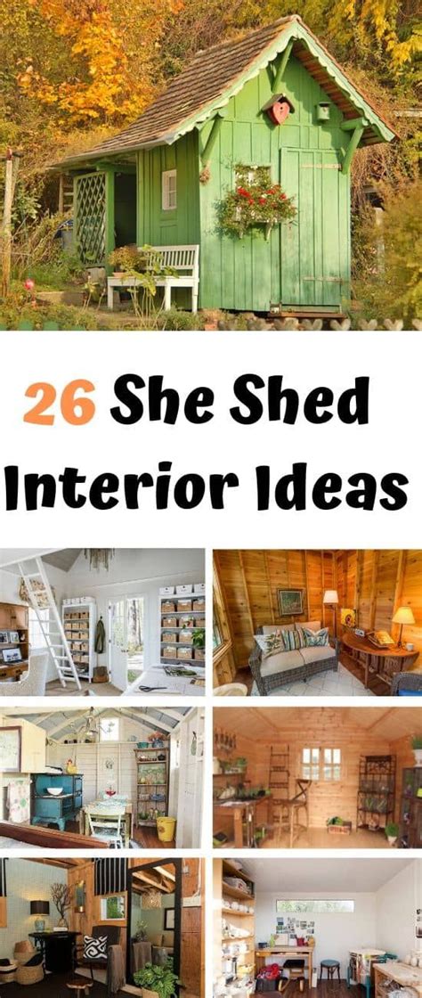 26 Beautiful She Shed Interior Design Ideas | Shed homes, Garden shed interiors, She shed interior