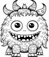 Monster Coloring Book Cute Pages For Kids  Made By sketch template