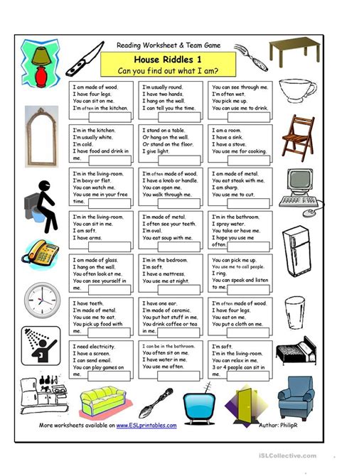 Riddles Printable Worksheets