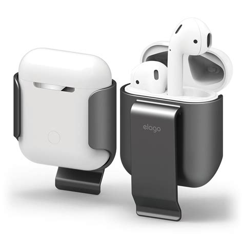 Airpods Carrying Clip - Metallic Dark Gray :: ELAGO | SLG Design