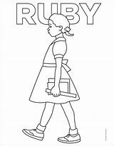 Easy How To Draw Ruby Bridges Tutorial And Coloring Page sketch template